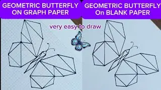 How To Draw Butterfly Easy || Butterfly Geometric Art Drawing || How to Draw Geometric Animals