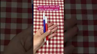 CARA UBAH SPIDOL BIASA JADI BISA DIPAKE LETTERING😱 #artbytatae #diy #diybrushpen#diycrafts#brushpen