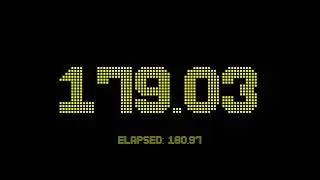 360 seconds countdown timer with 2 fractional digits accuracy