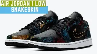 Air Jordan 1 Low Snakeskin  Sneaker Details