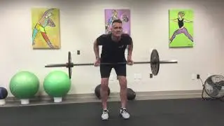 Barbell bent row bicep curl combo