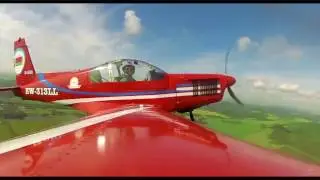Полеты на самолете Zlin Z 142 с фигурами высшего пилотажа.