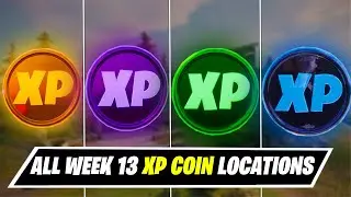 Where to Find All 10 Week 13 XP coin in Fortnite chapter 2 Season 5 ( Gold,Purple,Blue,Green)