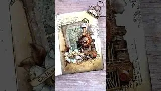 steampunk themed #artjournal #asmr #journaling