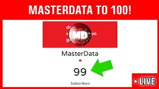 [1/2] MasterData Live Subscriber Count | Hitting 100 Subs In 8 Minutes! (LIVE Sub Count)