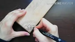 تحويل قطعه خشب لتحفة فنية رائعه👍#mandala #Recycling