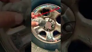 RUSTY WHEEL CLEANING HACK! The absolute BEST way to clean dirty rusty tarnished wheels! #detailing