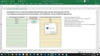 Consolidating Multiple Sheets into ONE New Sheet using VBA.