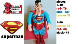 HOW TO MAKE 3D ORIGAMI SUPERMAN TUTORIAL || DIY 3D ORIGAMI SUPERMAN TUTORIAL