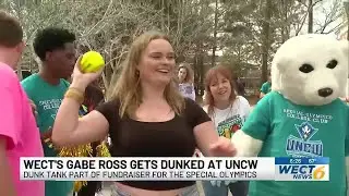 UNCW students dunk WECT meteorologist for Special Olympics fundraiser