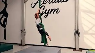 Aerial silks knot tricks: Rebecca drop
