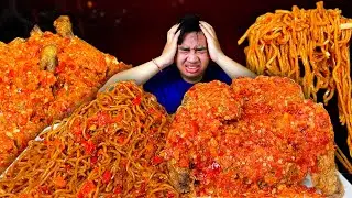 GILAA 🥵 MUKBANG 1 EKOR AYAM GEPREK SAMBAL SETAN 100 CABE + MIE GACOAN LEVEL 8 TERPEDAS