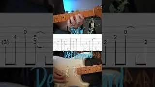 Foolin' Guitar Riff by Def Leppard w/TABS #guitar #shorts #guitarcover