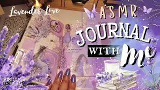 ASMR Scrapbooking Lavender Love | Journal With Me | Paper Sounds Creative Journaling Ideas Relaxing