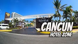 Cancun Hotel Zone Drive | 4K