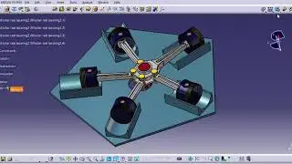 Radial engine simulation in catia using DMU kinematics....