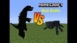 Minecraft Mob Battles:Godzilla VS Spider Queen