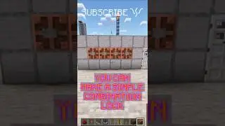 Make an easy COMBINATION LOCK using just COPPER BULBS! | Redstone with PsiVolt #minecraft #redstone