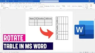 How to rotate a table in Word from horizontal to vertical easily