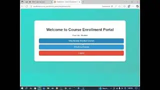 complete Course Enrollment System in PHP MySQL | Full Project Demonstration (With Login & Dashboard)