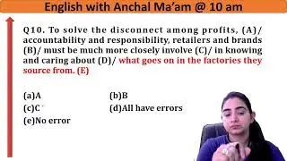 Most Important Concepts of Error Detection | Anchal Sharma Ma'am | IBPS RRB | Bank Exams