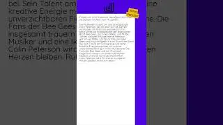 19.11.2024 - Trauer um Colin Peterson: Bee Gees-Drummer verstorben im Alter von...