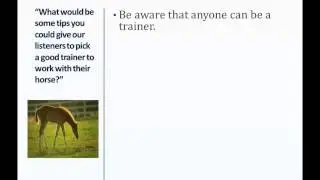 Julie Goodnight: Interview about how to find a horse trainer