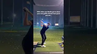This guy brings his own clubs to TopGolf