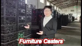 50mm black top plate casters , nylon twin sound furniture universal castor wheels