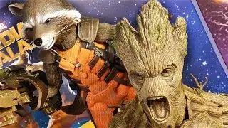 Sideshow Exclusive Hot Toys Rocket And Groot Action Figure Unboxing