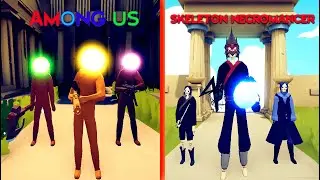AMONG US vs SKELETON NECROMANCER - Totally Accurate Battle Simulator TABS