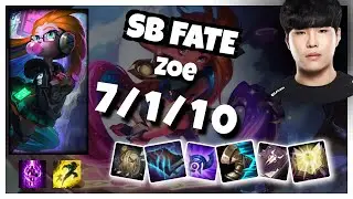 SB FATE Zoe MID (7/1/10) vs Twisted Fate Gameplay Replay - Patch 10.22
