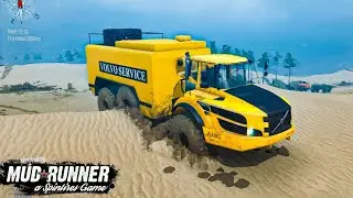 Spintire:Mudrunner-VOLVO 6X6 A40G Drive On Deep Sand || @digitalanimal