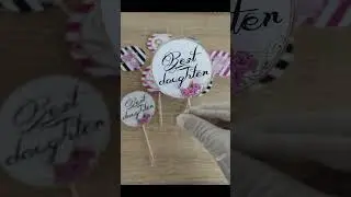 Personalized birthday party cupcake Toppers picks with custom design floral party decorations girls