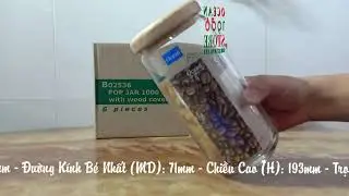 Bộ 6 Lọ Thủy Tinh Pop Jar Nắp Gỗ Ocean &ndash; B02536 &ndash; 1000ml