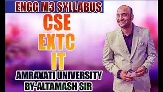 Engineering M3 Important Questions | CSE, EXTC, IT | Altamash Sir (Amravati University) | PART NO 02