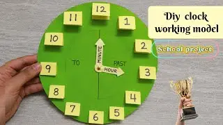 DIY Clock TLM Model | Learn Time Concept for Kids | School Project | paper clock model