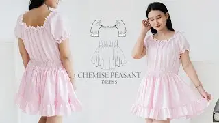 DIY Tutorial Chemise Peasant Dress Cottage Core Top with Puffy Sleeves Bavarian Dirndl Clothing