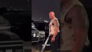 The Rock was slapping Cody Rhodes with a Mama Rhodes belt after Raw was off air👀