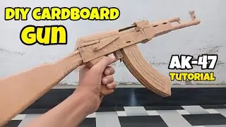 How to make CARDBOARD AK-47 Gun | diy cardboard gun