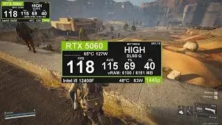 Arc Raiders: RTX 5060 + intel i5 12400F 1440P HIGH DLSS Quality #arcraiders #fpstest