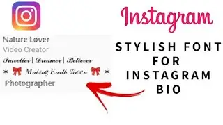 How to Write Bio On Instagram or Facebook In Stylish Fonts |Instagram Stylish Bio Fonts Without Apps