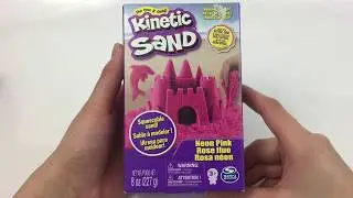 Opening pink Kinetic Sand, ASMR