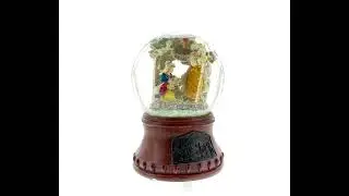 Divine Nativity Harmony: Musical Water Snow Globe with Holy Family and Angels (PM-093)