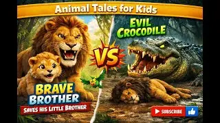 Two Lion Brothers | Brave Brother Saves His Little Brother | Jungle Adventure Story  🦁🌿
