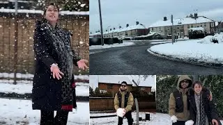 Budi ko first snowfall in Nottingham UK 🇬🇧#nepalivlogers#bharatvlog
