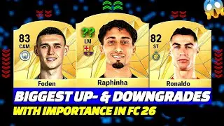 FC 26 | IMPORTANT RATING CHANGES in FC 26! (UPGRADES & DOWNGRADES) 😱🔥 ft. Ronaldo, Raphinha..
