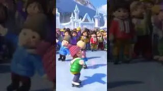 skating in the ice kingdom😍🥶 #foryou #shorts #kids #disney  #youtubeshorts