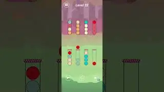 Ball Sort Puzzle Hard Level 32 gameplay (iOS Android)