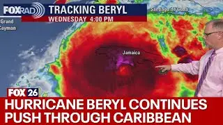 Hurricane Beryl barreling through Caribbean, latest track information